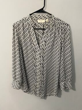 Moulinette Soeurs Seahorse Print Blouse Black White Size 6